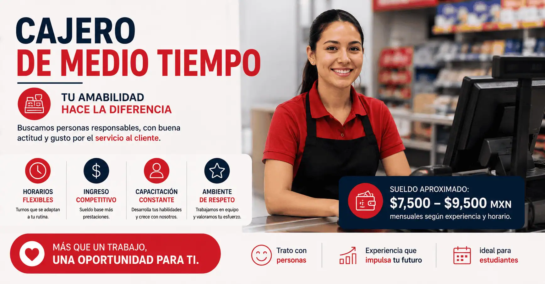 Cajero Medio Tiempo
